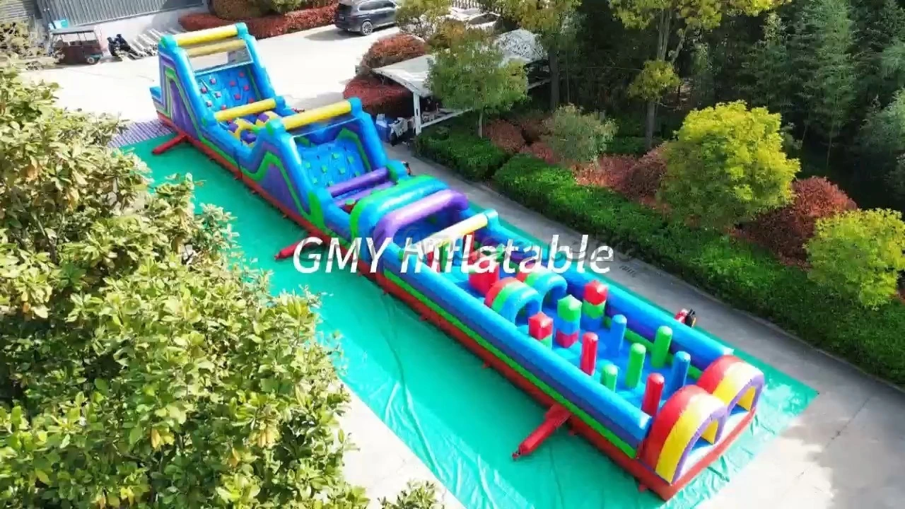 Large Inflatable Bounce Obstacle Course Kids Soft Playground Inflatable for Sale GMY Inflatables 1