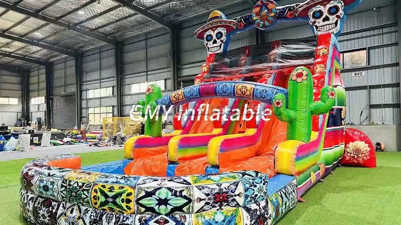 Zjeżdżalnia wodna nadmuchiwana na zewnątrz o długości 18 stóp, 19 stóp i 20 stóp, podwójna, cena w magazynie, GMY Inflatables 1