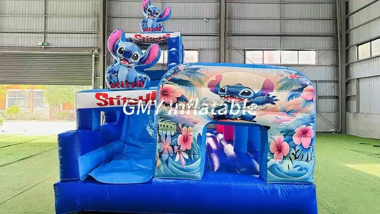 New Inflatable Bouncer Slide Combo Kids Cartoon Bouncy Castle for Party Rental GMY Inflatables 1