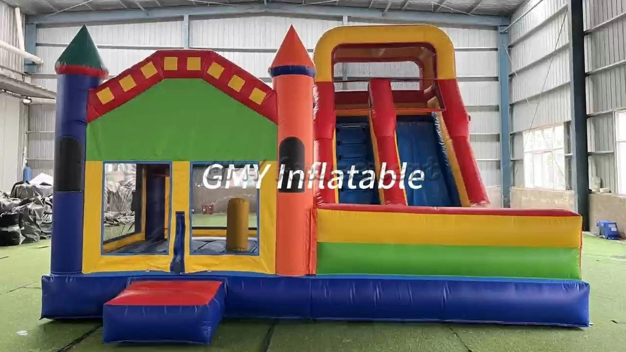 New Commercial Inflatable Bounce House Inflatable Castle with Slide GMY Inflatables 1