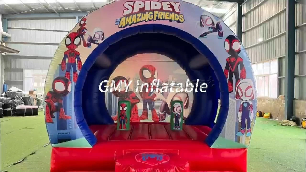 Individuell gestaltbare Spiderman-Hüpfburg für Kinder, aufblasbares Springschloss, Hüpfburg von GMY Inflatables 1