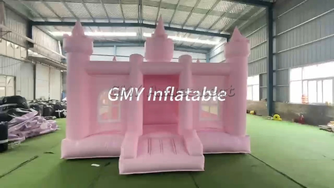 Pink Princess Inflatable Bounce House With Slide Durable Jumping Castle for Kids GMY Inflatables 1
