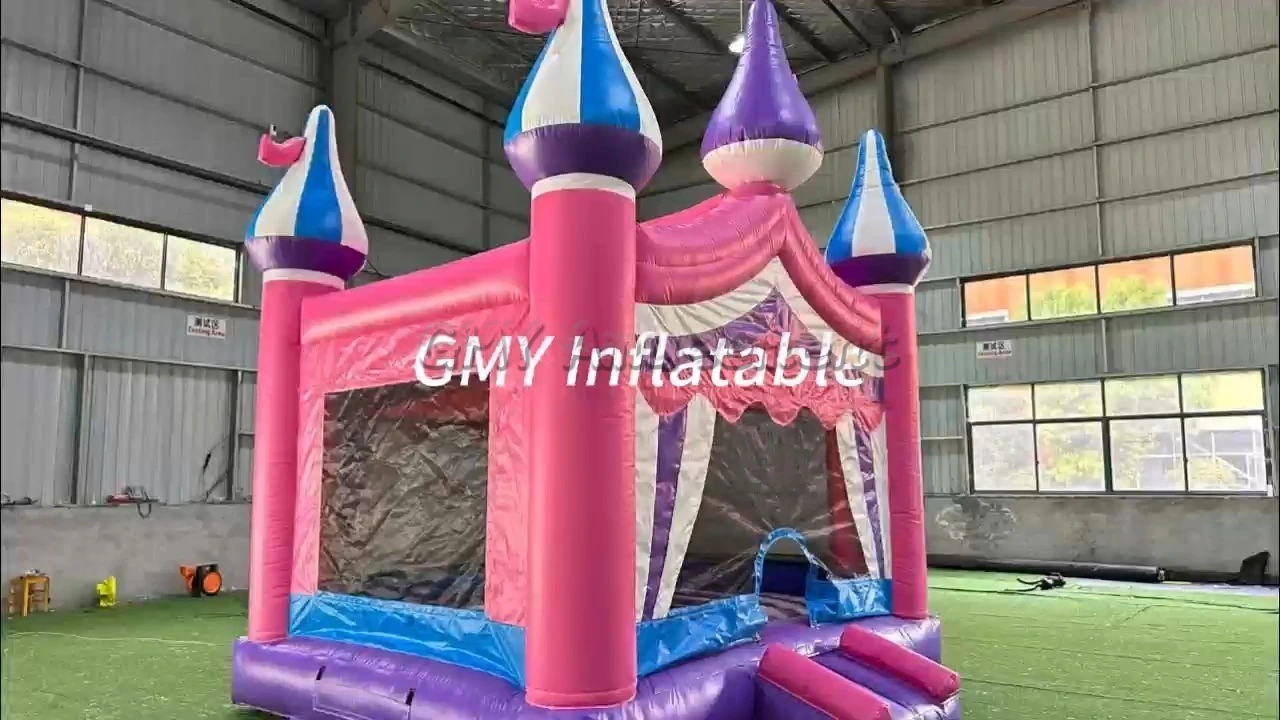 Gewerbliche aufblasbare Hüpfburg „Rosa Prinzessin“ für Partys, GMY Inflatables 1
