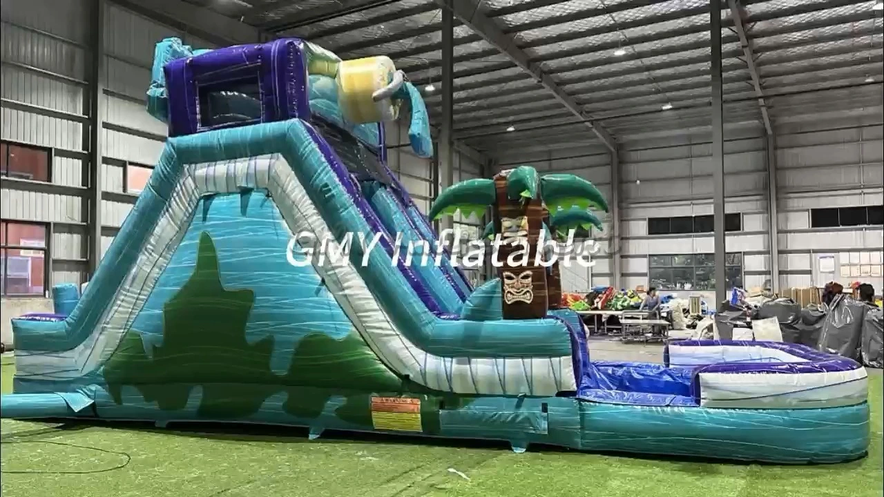New Design Hawaiian Tiki Totem Inflatable Obstacle Course for Adults Kids GMY Inflatables 1