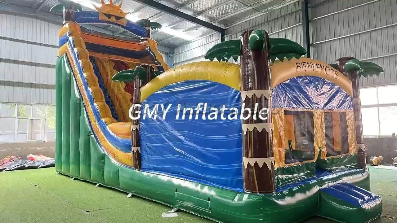 Inflatable Jumping Castle Outdoor Game Commercial PVC Bounce House Dry Slide Combo GMY Inflatables 1