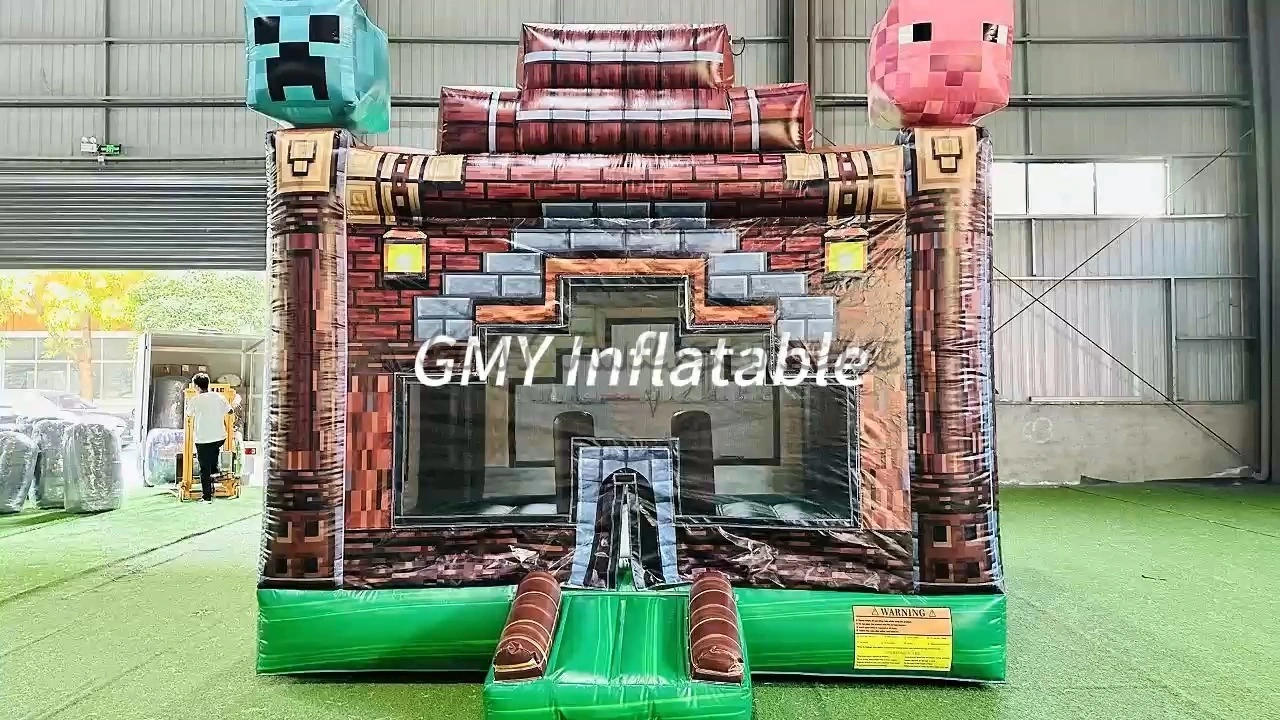 Hot Sale Minecraft Theme Inflatable Bounce House Castle Bouncer for Party Rental GMY Inflatables 1