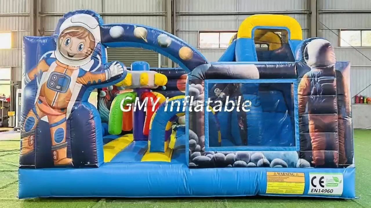 Space Theme Inflatable Playground Bouncy Castle Slide Inflable Kids Outdoor GMY Inflatables 1