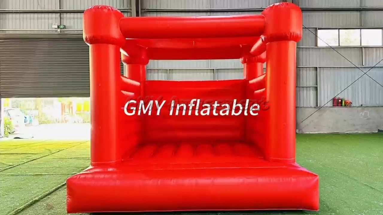 Château gonflable rouge pour enfants avec toit, GMY Inflatables 1