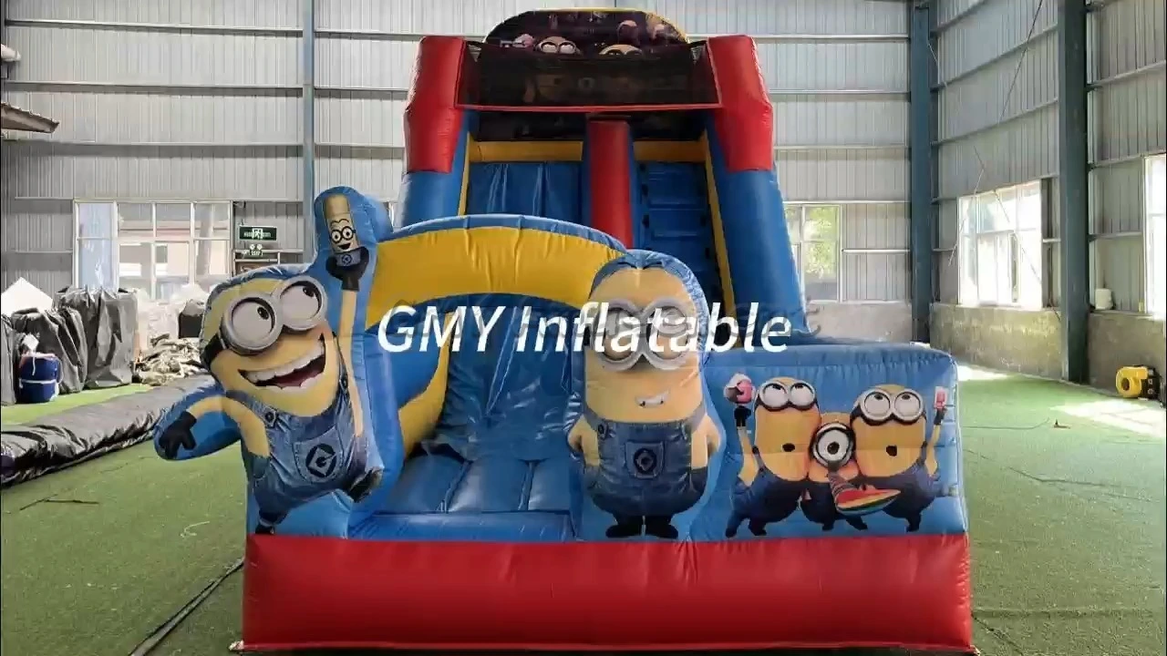 Heißer Verkauf: Aufblasbare Hüpfburg mit rot-blauer Cartoon-Figur für Kinder im Freien (GMY Inflatables) 1