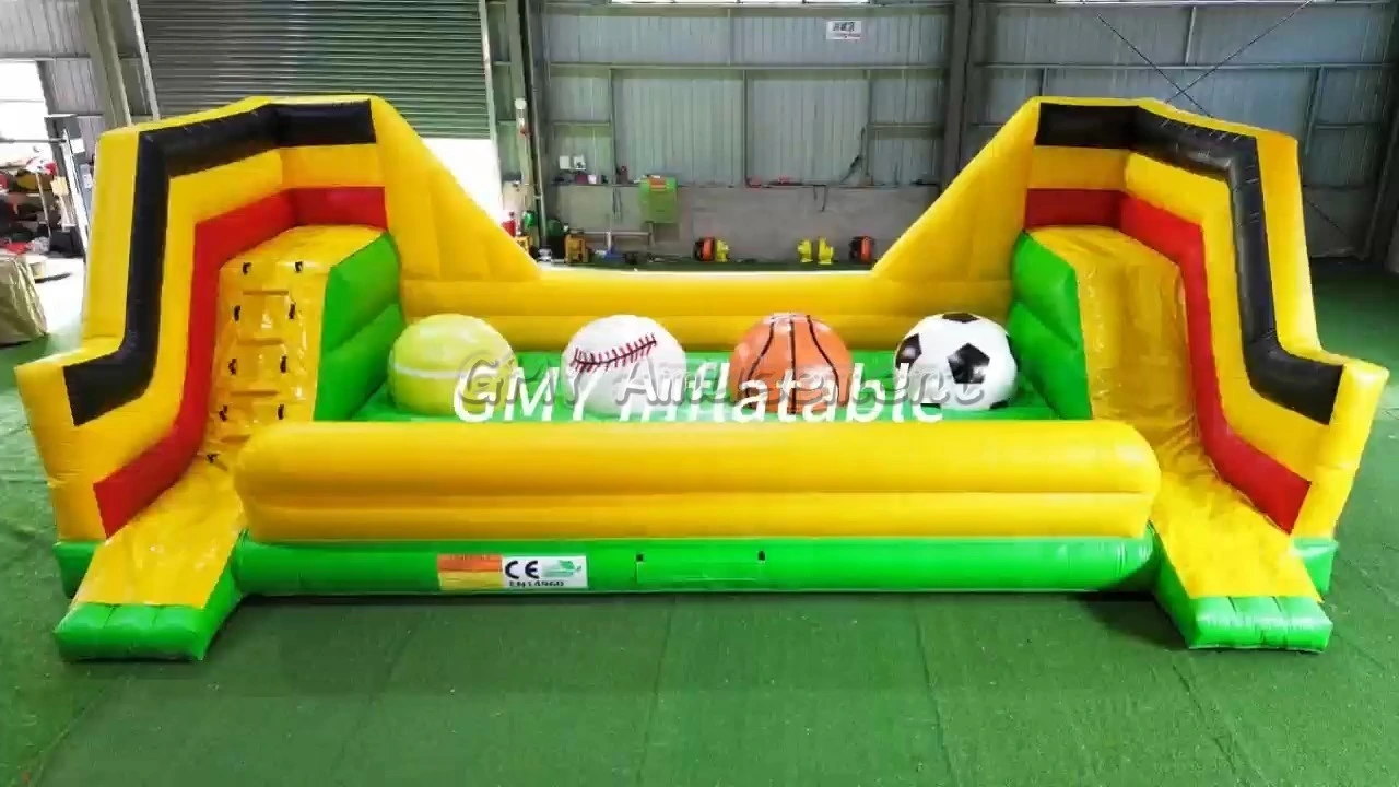 Running Ball Obstacle Course Carnival Game Wipeout Inflatable for Party Event GMY Inflatables 1