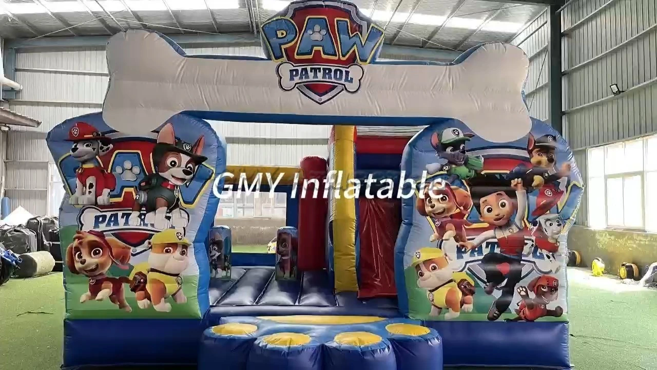 Inflatable Castle Cartoon Dog Bouncy Castle Inflatable Combo Bouncer with Slide GMY Inflatables 1