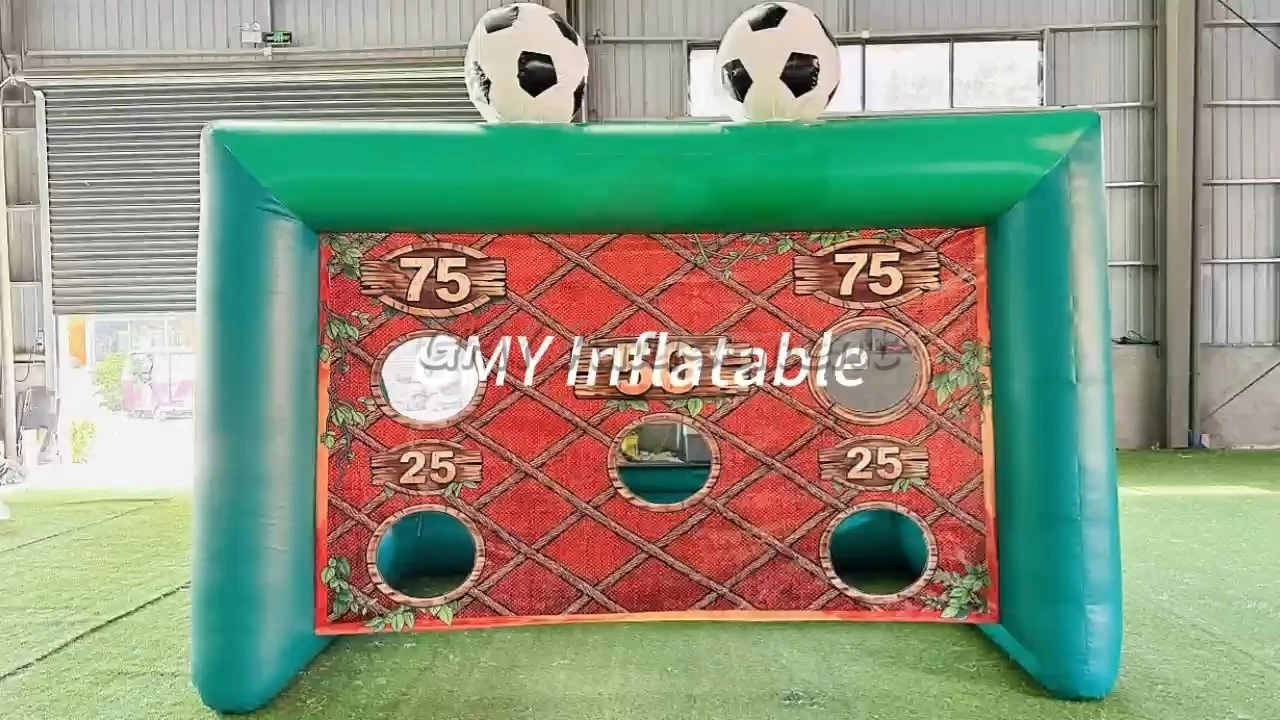 Inflatable Soccer Game Football Shootout Game Inflatable Soccer goal with Blower GMY Inflatables 1