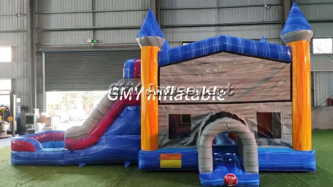 Castillo hinchable comercial con tobogán GMY Inflatables 1