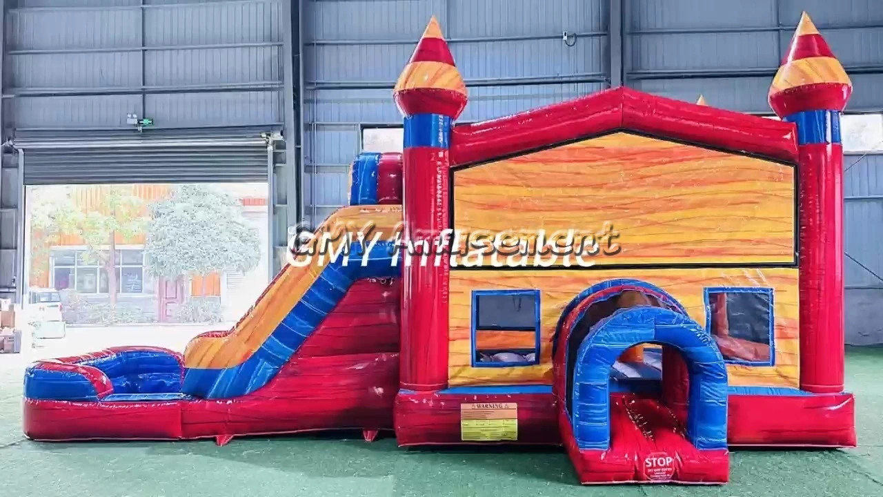 Château gonflable pour enfants, château gonflable avec toboggan, GMY Inflatables 1