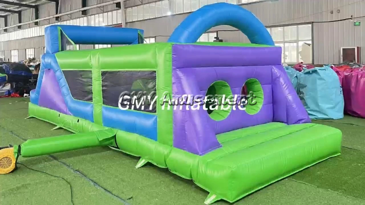 Castillo hinchable para exteriores con circuito de obstáculos, de PVC, comercial, GMY Inflatables 1