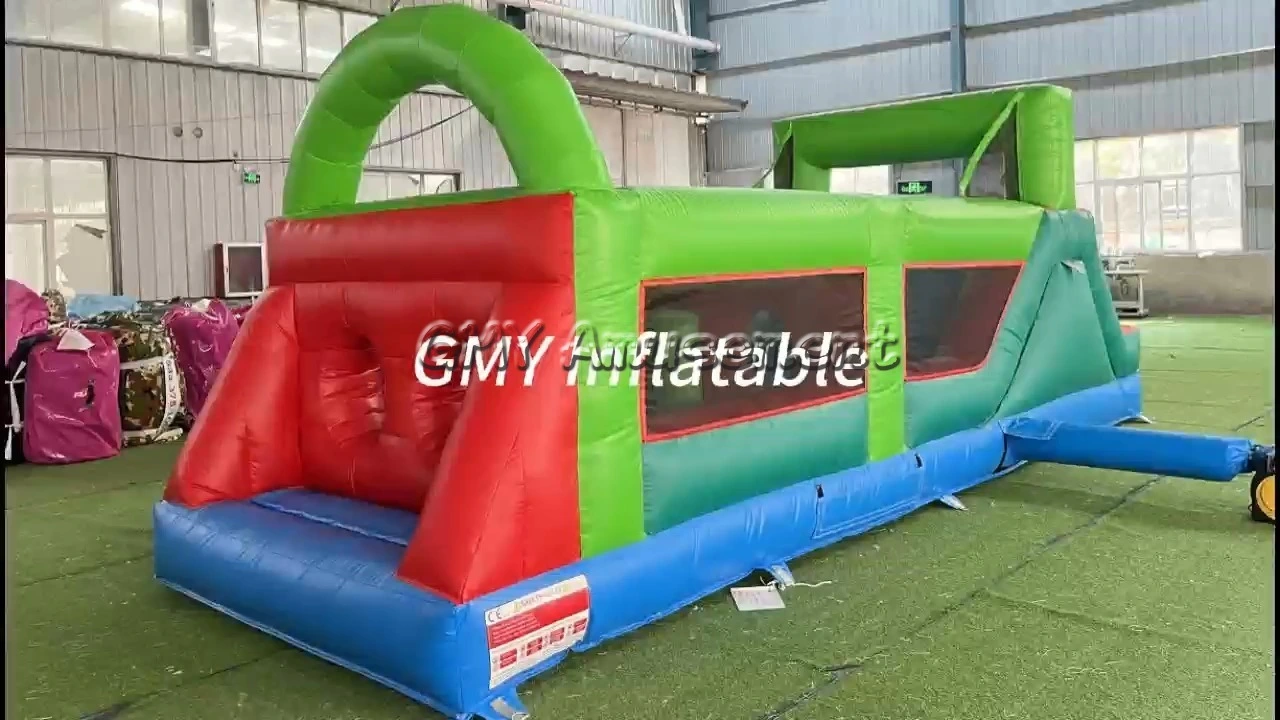 Pista de obstáculos hinchable comercial, castillo hinchable con tobogán para interiores GMY Inflatables 1