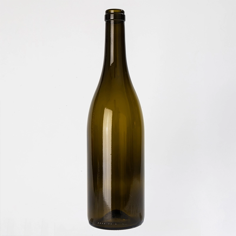 Antique Green Wine Bottle PT750-1320 - 750 ml Flint Bottle 1