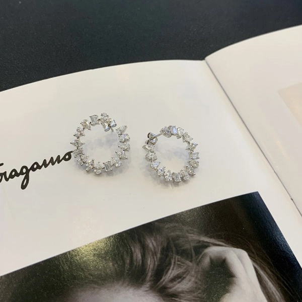 Jewelry Minimalist 14K/18K White Gold Diamond Hoop Set Earrings Fancy Pear Emerald Heart Marquise Cut Women Diamond Jewelry 1