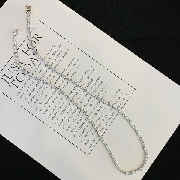Fine Custom Choker Real Gold Lab Grown Diamond Necklaces Solid Gold Jewelry DEF Lab Diamond  Tennis Chain 1
