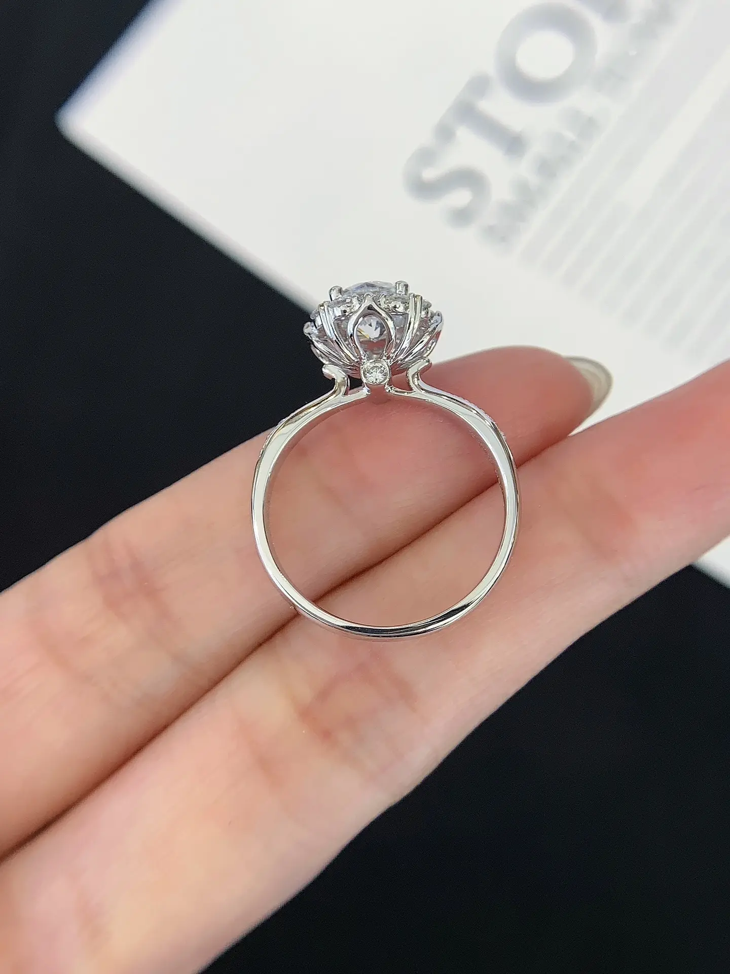 At Sale Lab Diamond Halo Ring by Goldstones 4