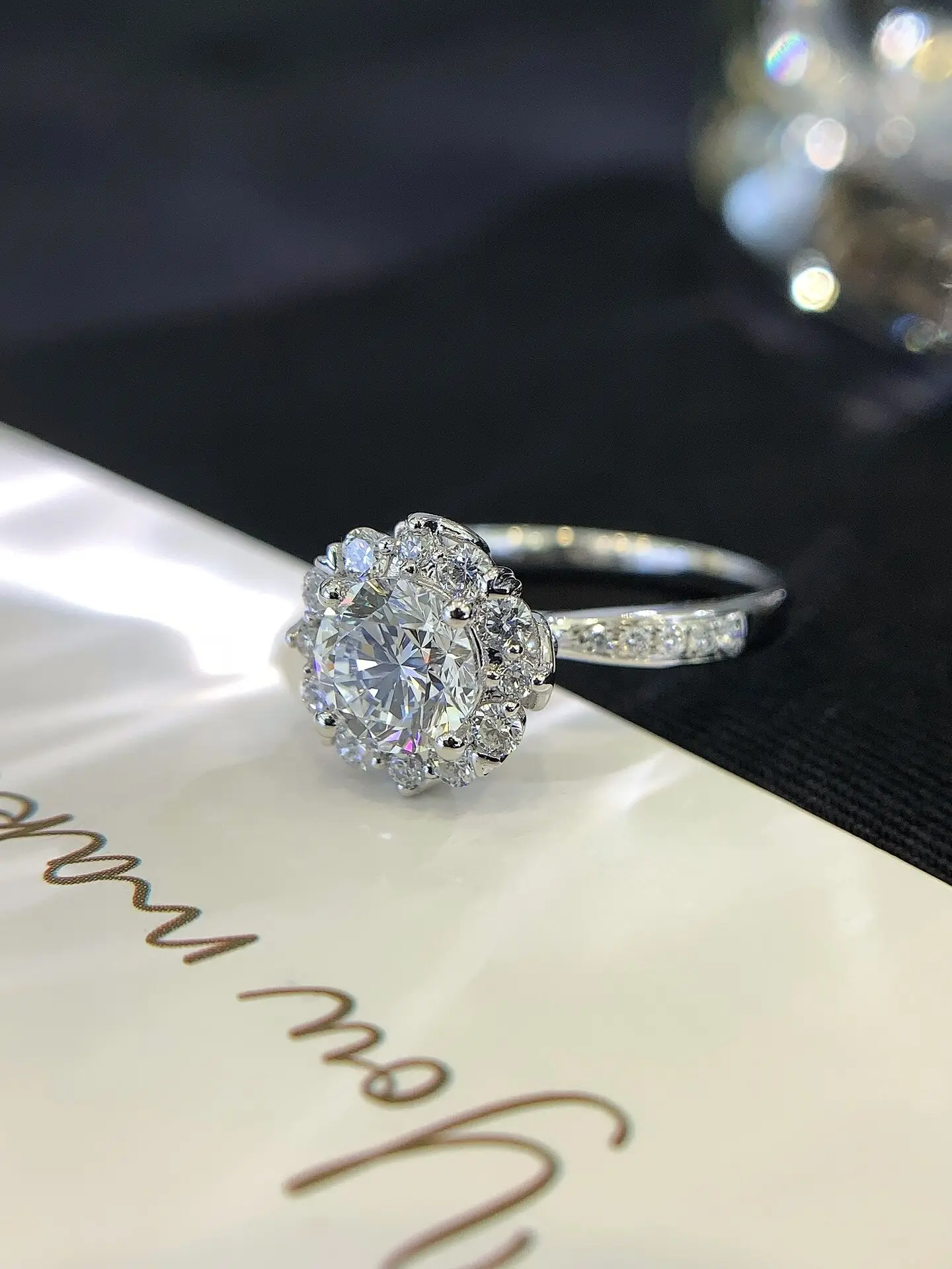 At Sale Lab Diamond Halo Ring by Goldstones 3