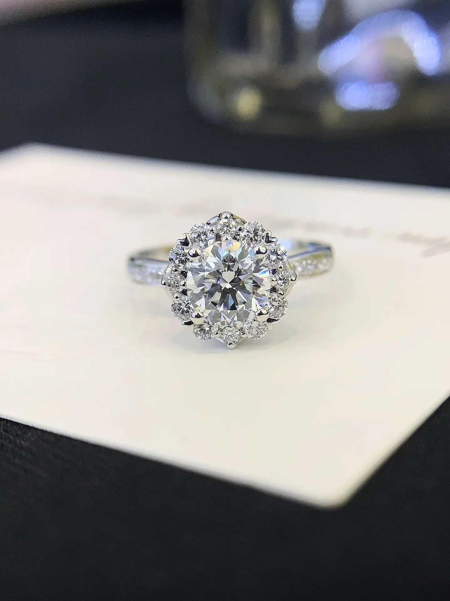 At Sale Lab Diamond Halo Ring by Goldstones 2