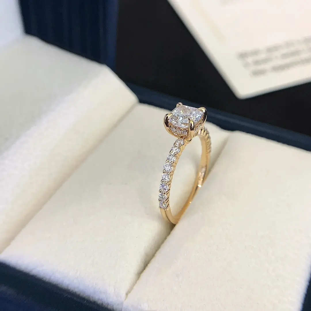 Lab Created Diamond Halo Engagement Rings Directly Sale for Wholesale 6