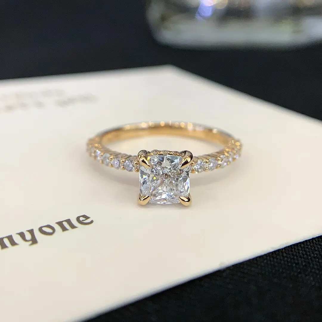 Lab Created Diamond Halo Engagement Rings Directly Sale for Wholesale 2