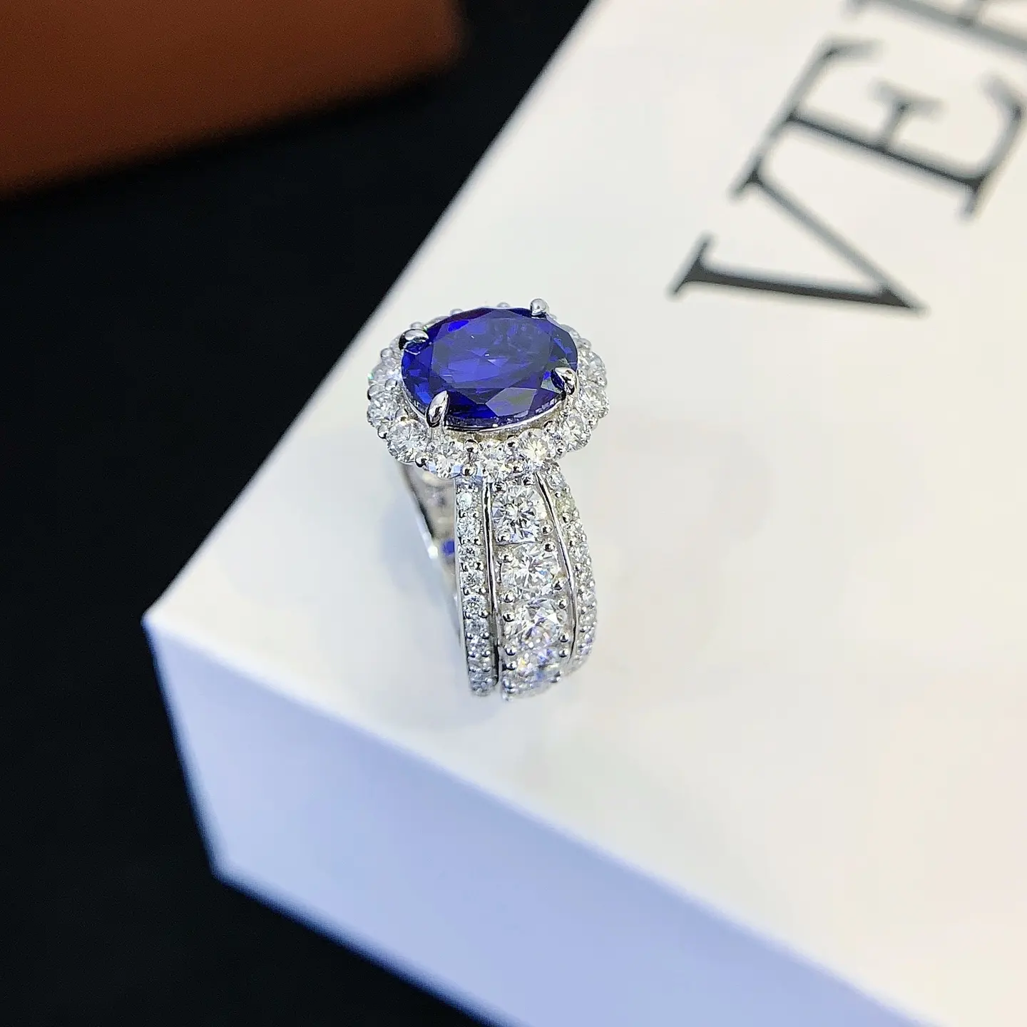 Goldstones Lab Gemstone Halo Ring Quality Assurance 3