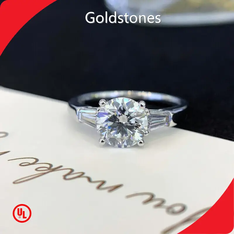 Modern 3 Stone Lab Diamond Ring Customized Best Factory Price 1