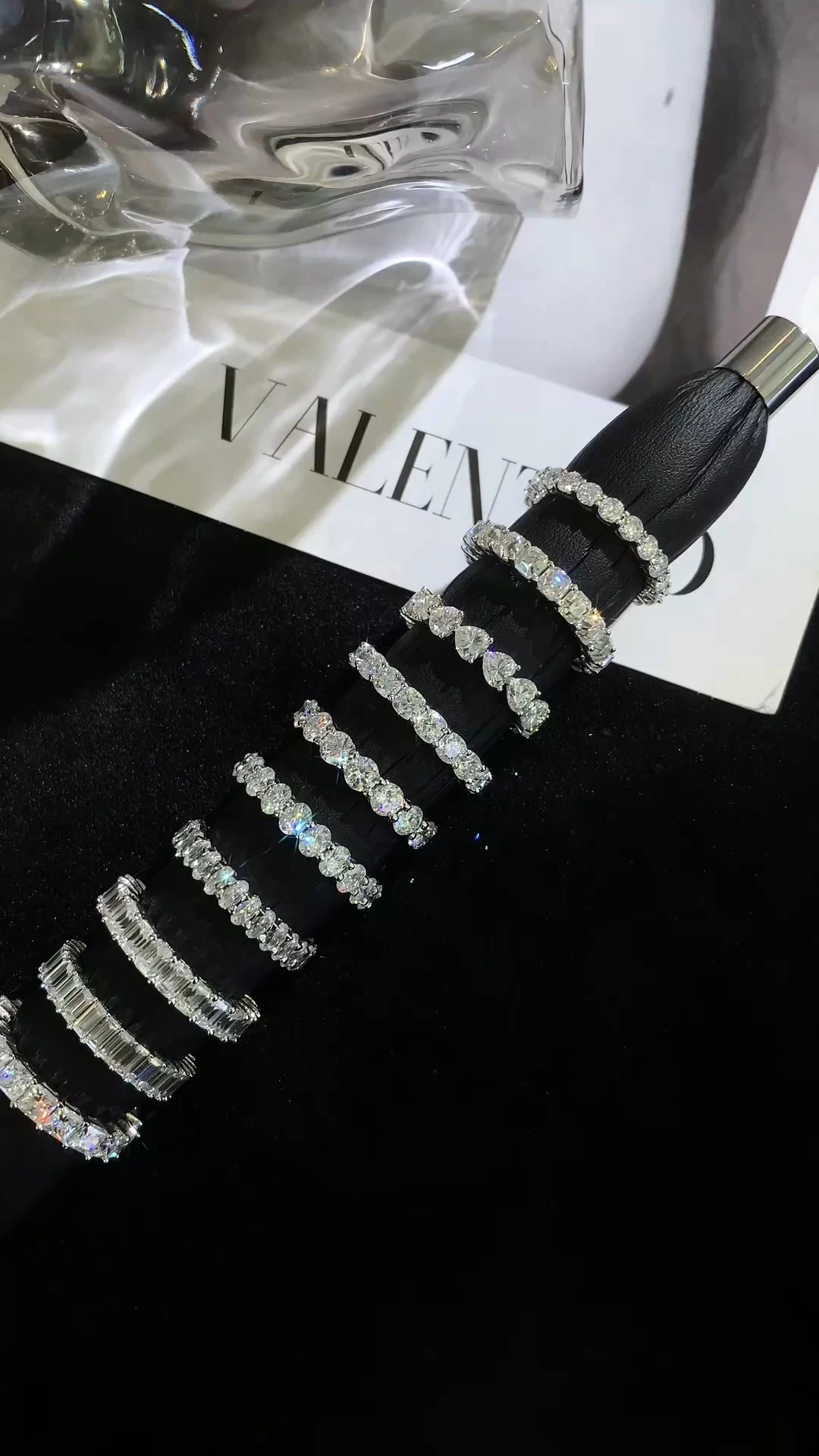 Moissanite Eternity Ring Wedding Band 925 Sterling Silver D Color VVS1Round/Oval/Emerald/Pear/Heart Moissanite Ring Anniversary Engagement Stackable Rings, Size 4-11 1