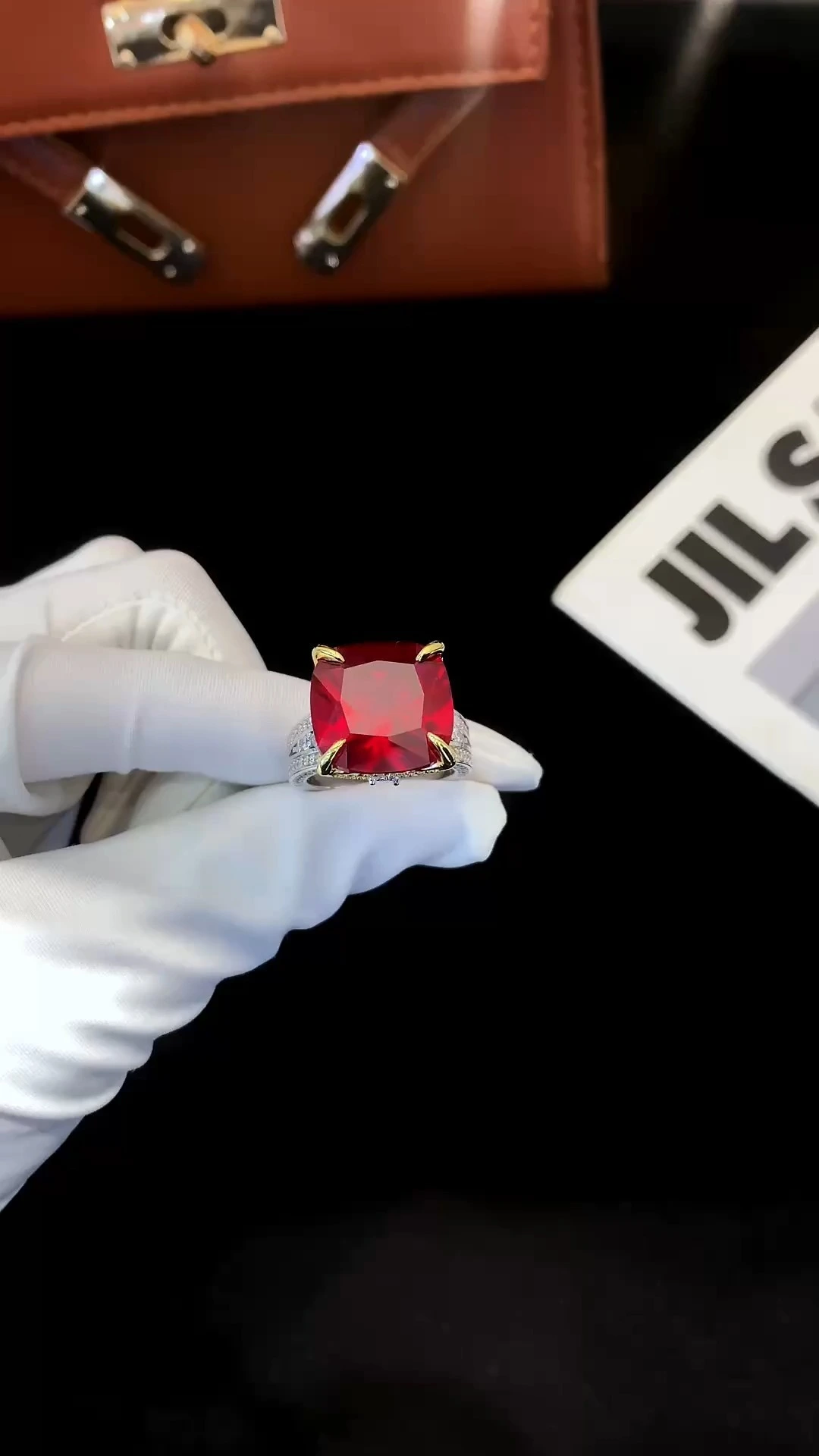 Ruby Rings for Women 925 Sterling Silver Gemstone Engagement Anniversary Ring Big 6.5-8.5 Carat Birthstone Ring, Size 6 to 10 1