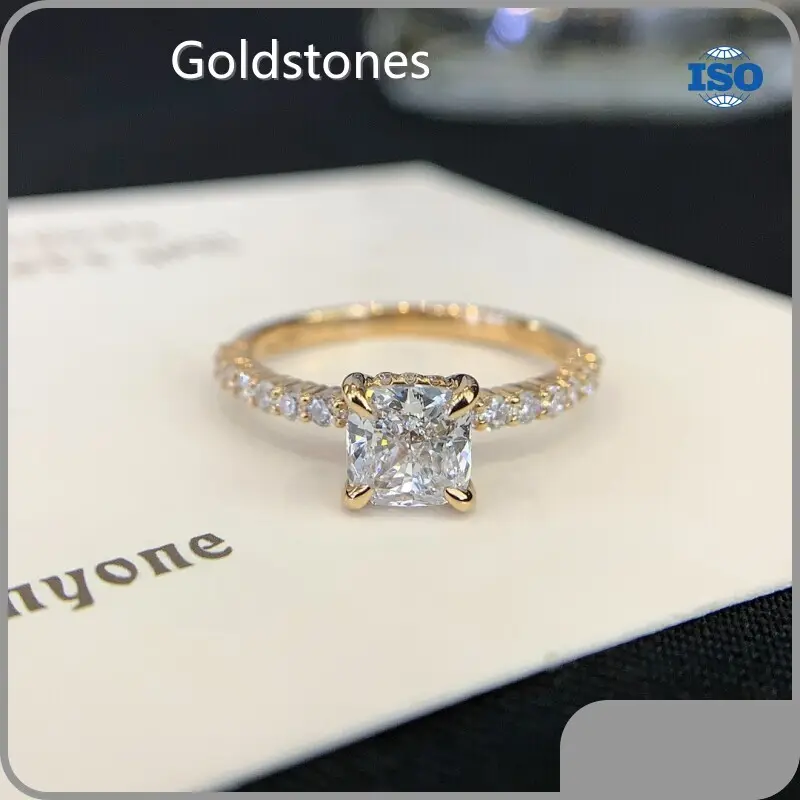Lab Created Diamond Halo Engagement Rings Directly Sale for Wholesale 1
