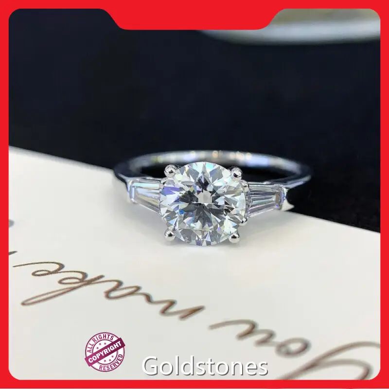 Lightweight Three Stone Lab Grown Diamond Ring Company 1