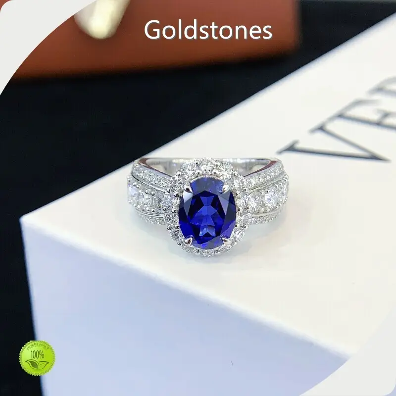 Products Lab Gemstone Halo Ring Fast Delivery Supplier 1