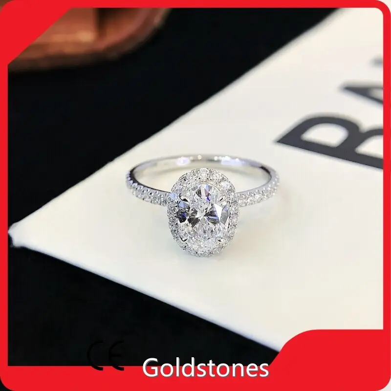 Lab Grown Diamond Halo Ring - Best Factory Price - Goldstones 1