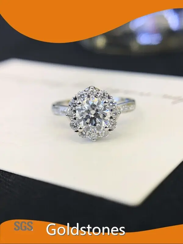 Lab Created Halo Engagement Rings Products Wholesale - Goldstones 1