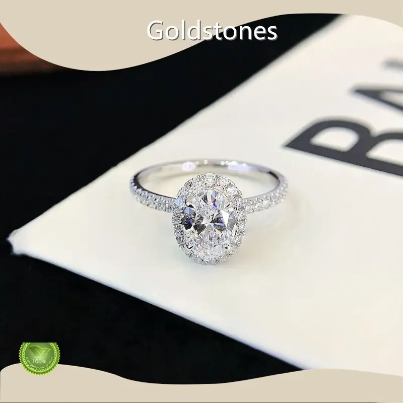 Oval Halo Engagement Rings Lab Created Engagement Ring Wholesale - Goldstones 1
