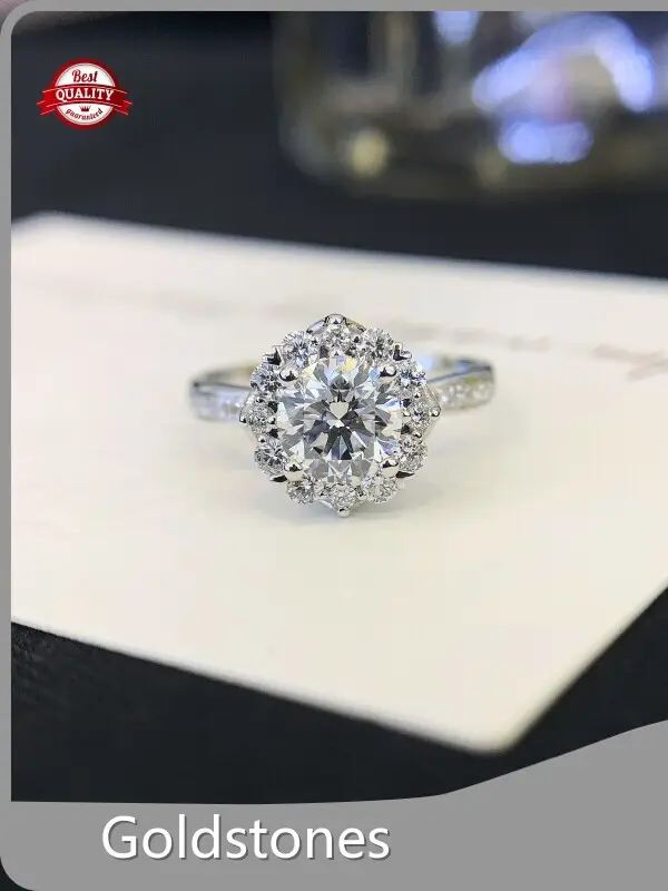 At Sale Lab Diamond Halo Ring by Goldstones 1