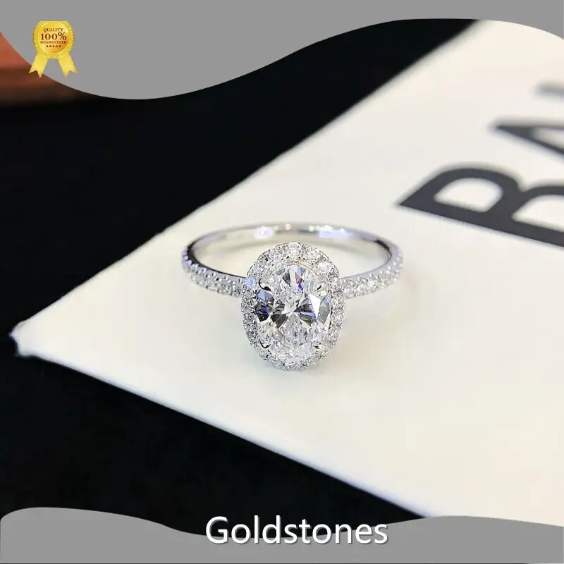 Halo Lab Created Diamond Engagement Ring by Goldstones 1