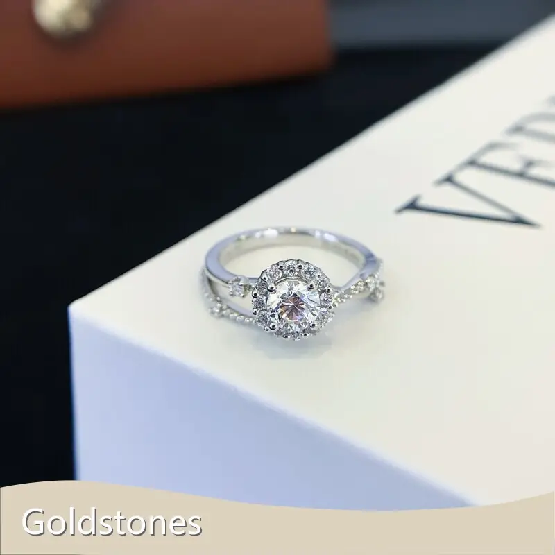 Best Factory Price Oval Cut Halo Lab Grown Diamond Engagement Ring by Goldstones 1