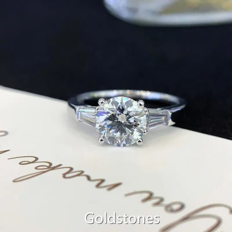 Oem & Odm 3 Stone Lab Created Diamond Ring Top Brand for Wholesale 1