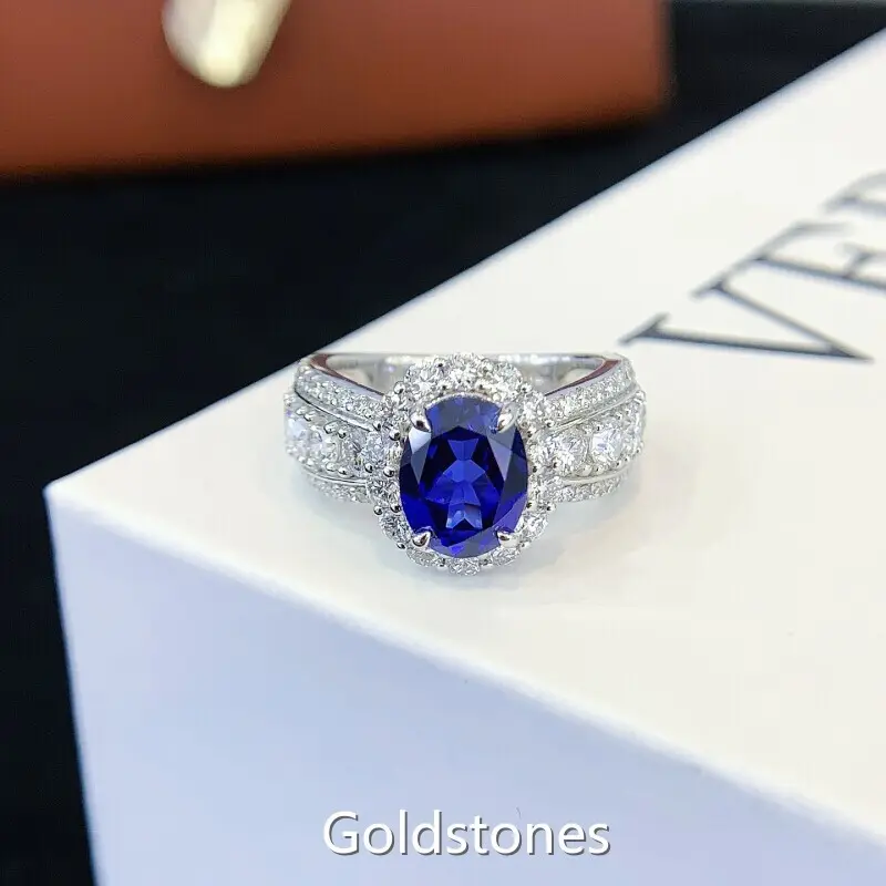 Comfortable Lab Gemstone Halo Ring Company 1