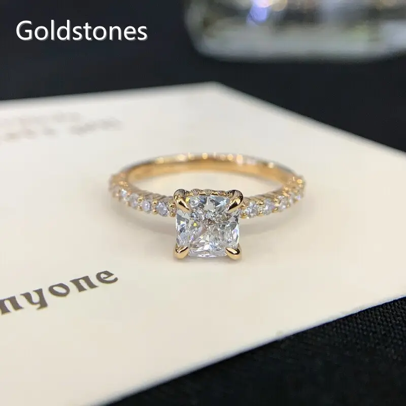 Lab Diamond Halo Ring Engagement Ring Wholesale - Goldstones 1