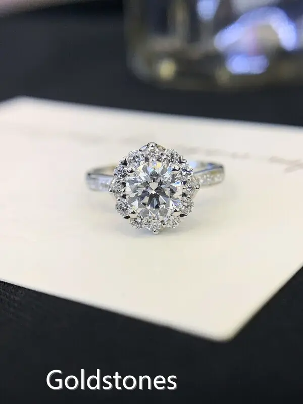 Lab Diamond Oval Halo Engagement Rings Lab Created Supply 1