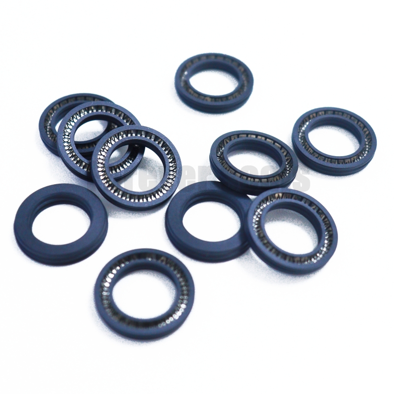 Sellos energizados por resorte de PTFE azul oscuro 3