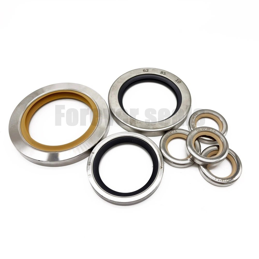 Stainless Steel PTFE Single & Double Lip Rotary Shaft Seal 1