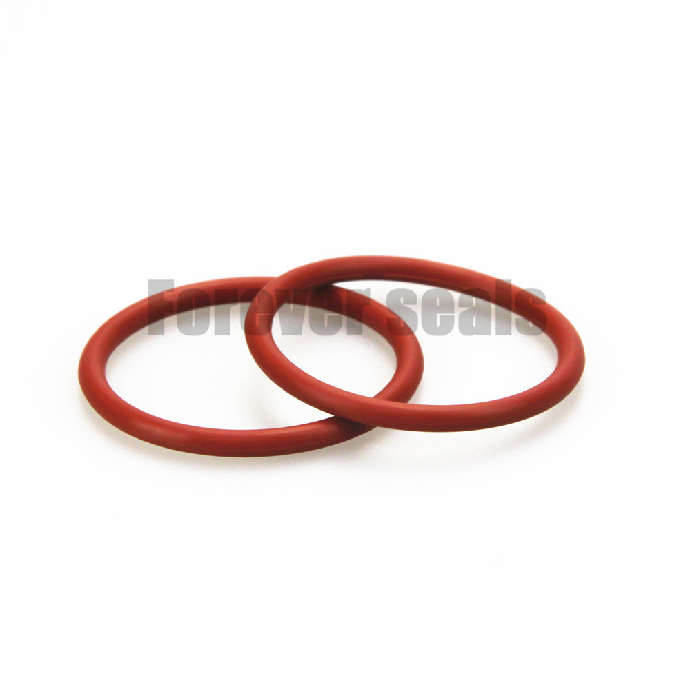 Juntas tóricas de silicona roja de caucho resistente a altas temperaturas 2