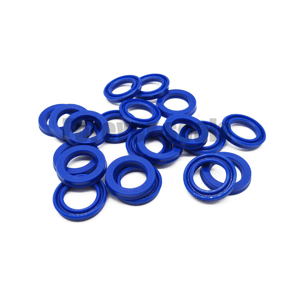 Juntas de pistón y vástago de pistón en PU UNS de color azul 1
