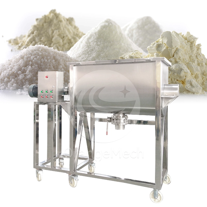 Horizontal Mixer with double spiral ribbon for mixing powders 1